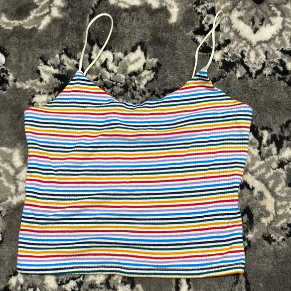 ranbow blue notes crop top - Picture 1 of 2